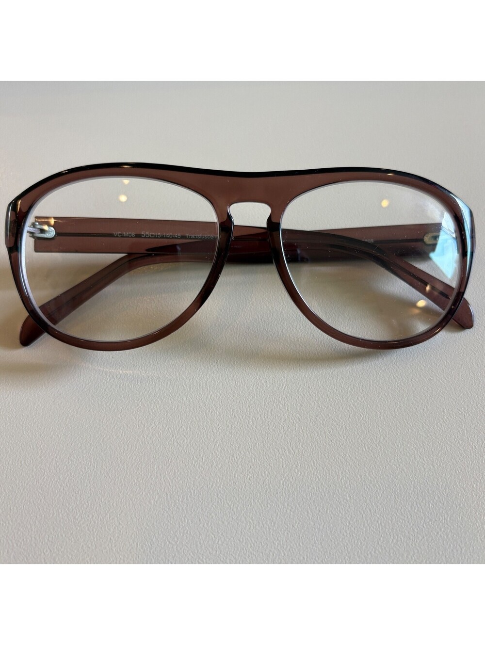 Vera Cruz VC-M08 Translucent Black Eyeglass Frames Only Palm Springs Aviator 55